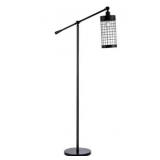 Industrial Wire Cage Swing Arm Floor Lamp Retail:$81.99