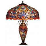 Tiffany Style Victorian Design Double Lit 2+1-light Table Lamp Retail:$184.99