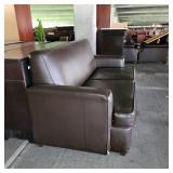 Dark Brown Leather Pullout Couch
