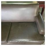 Dark Brown Leather Pullout Couch