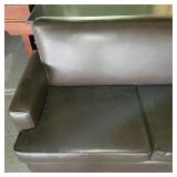 Dark Brown Leather Pullout Couch