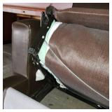 Dark Brown Leather Pullout Couch