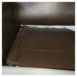 Dark Brown Leather Pullout Couch