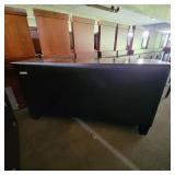 Dark Brown Credenza W/ a Glass Top