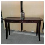 Wooden Dark Brown Buffet Table W/ Drawers