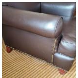 Leather Lounge Chair W/ Ottoman