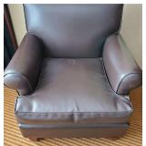 Leather Lounge Chair W/ Ottoman