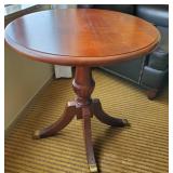 26in Wooden Round Side Table