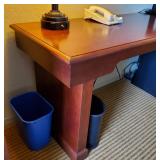 (2) 6ft Wooden Kimball Desks W/ Chairs