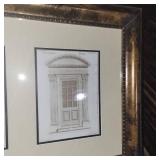 Assorted Vintage Door Themed Art Pictures W/ Decorative Frames