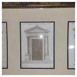 Assorted Vintage Door Themed Art Pictures W/ Decorative Frames