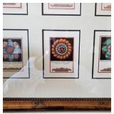 Large Vanity Mirror W/ Decorative Frame and a Framed Flower Artpiece