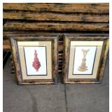 (2) Red and Yellow Tansel Artpieces