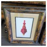 (2) Red and Yellow Tansel Artpieces