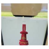 (2) Red and Yellow Tansel Artpieces