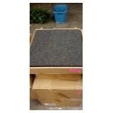 4urFloor 18"X18" Ribbed Carpet Tile Black Ice (36sqft)