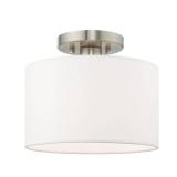 Livex Lighting Clark Brushed Nickel 1-Light Ceiling Mount- Retail:$79.90
