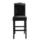 Glitzhome 45"H Leatherette Barchair with Studded back Set of 2- Retail:$269.99