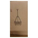 Modern Glam 4-light Chandelier Crystal Glass Pendant Lights for Dining Room - D17.5