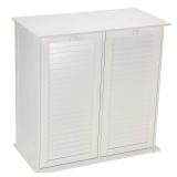 Household Essentials White Shutter Front Tilt-out Cabinet Laundry Sorter- Retail:$173.49