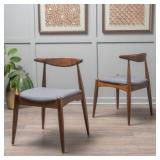 Francie Mid-Century Modern Dining Chairs (Set of 2) by Christopher Knight Home - Retail:$159.99