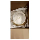 Cloth & Wire Slant Shallow Drum with Double Smocked Pleat Softback Lampshade, Vintage Gold- Retail:$89.99