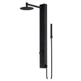 39-in Gardenia Matte Black Retro-Fit 2-Spray Massage Jet Shower Panel System- Retail:$309.89