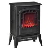 Free standing Electric Fireplace Stove, Fireplace Heater with Realistic Flame Effect, Overheat Safety Protection- Retail:$119.99