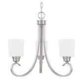 Hayden 3-light Chandelier- Brushed Nick