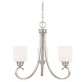 Hayden 3-light Chandelier- Brushed Nick