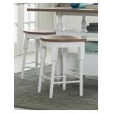 Shutters Counter Stool (1/CNT)- Single - White - Counter Height - 23-28 in.
