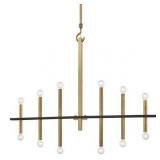 Mitzi by Hudson Valley Colette 12-light Aged Brass Chandelier with Black Accents- Retail:$750.00