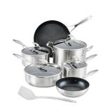 Circulon Stainless Steel Set with SteelShield Technology, 11-pc- Retail:$279.99