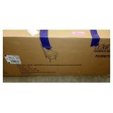 Glitzhome 45"H Faux Leather Bar Stool Counter Height Bar chairs(Set of 2) with Back- Retail:$339.99