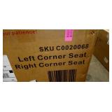 COSIEST Outdoor Furniture Wicker Right Corner seat and Left corner seats with cushions (CORNER SEATS ONLY)