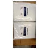 Set of 2 Evelina Faux Silk 50" x 84" Thermal Blackout Curtain Panels WHITE