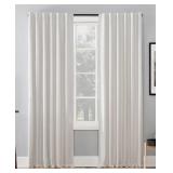 Set of 2 Evelina Faux Silk 50" x 84" Thermal Blackout Curtain Panels WHITE