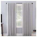 Sun Zero Evelina Faux Dupioni Silk Thermal Blackout Curtain Panels Pair of 2 Chrome Gray