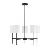 5 Light Matte Black Chandelier- Retail:$195.99