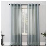 1 pair of No. 918 Emily Voile Sheer Grommet Curtain Panels 59 by 59 Gray