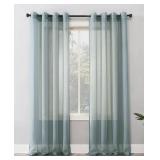 1 pair of No. 918 Emily Voile Sheer Grommet Curtain Panels 59 by 59 Gray