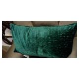 Rodeo Home 18 by 30 Natural feather Accent pillow EMERALD