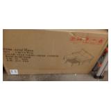 1set (5 pieces) outdoor lounge set teak finish and beige cushions