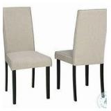Kimonte Beige/Dark Brown Dining Chair, Set of 2 - Dining Height- Retail:$149.99