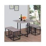 Porch & Den Penn Wood/ Steel Compact 5-piece Dining Table Set- Retail:$159.99