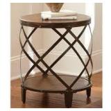 Carbon Loft Fischer Solid Birch/ Iron Round End Table- Retail:$166.49