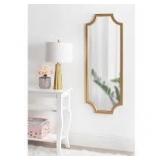 Carson Carrington Ulfhestra Full Length Framed Scallop Wall Mirror - 18x48- Retail:$152.99