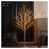 Gladwin Lit Artificial Twig Birch Tree Warm White Lights 5