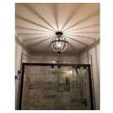 The Curated Nomad Tran Oil Rubbed Bronze 1-light Flush-mount Ceiling Light- Retail:$239.99