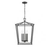 The Gray Barn Katrina Hill Kitchen Island Lantern Rustic Black Finish- Retail:$158.49